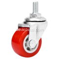 Light Duty Swivel Rote PVC-Gewinde-Stamm-Rollen